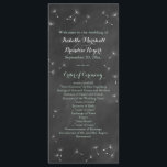 Floral Chalkboard Wedding Programme (menthe)<br><div class="desc">Les graines flottantes mettent l'accent sur ce tableau noir romantique et le programme de mariage vert menthe. Faites défiler la page vers le bas pour voir la collection de coordination et si d'autres éléments sont nécessaires,  contactez-nous à prettyfancyinvites@gmail.com avec votre demande.</div>