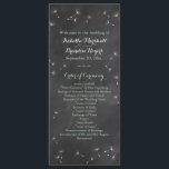 Floral Chalkboard Wedding Programme (menthe)<br><div class="desc">Les graines flottantes mettent l'accent sur ce tableau noir romantique et le programme de mariage vert menthe. Faites défiler la page vers le bas pour voir la collection de coordination et si d'autres éléments sont nécessaires,  contactez-nous à prettyfancyinvites@gmail.com avec votre demande.</div>