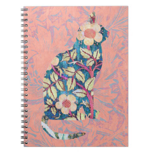 Floral Chat Art Silhouette Carnet Journal
