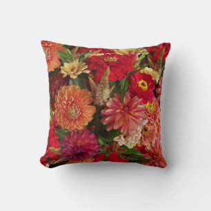 Floral chaud avec oreiller à lancer réversible ver