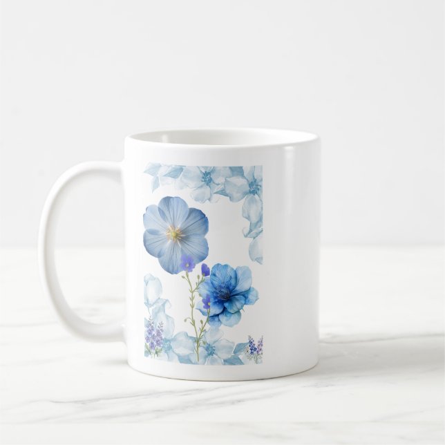 🌸 Floral Chic Mug – Elegant Flowers & Romantic Bo (Gauche)