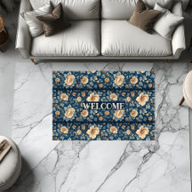 Floral Chinoiserie Peony Rococo Decorative Welcome