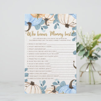 Floral citrouille - Qui connaît maman meilleur jeu