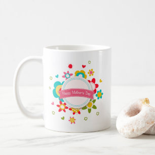 Floral coloré Bonne fête des mères   Café Mug