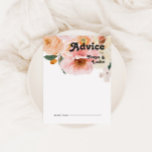 Floral coloré gras | Carte de conseil Mariage<br><div class="desc">Cette florale colorée audacieuse | La carte de conseil mariage ira merveilleusement avec votre mariage botanique moderne et lumineux. Les grandes aquarelles rose vif, orange brûlé, les fleurs roses poussiéreuses et les aperçus de pêches ou d'abricot dans la verdure donnent à ce design une atmosphère boho chic et vibrante. Le...</div>
