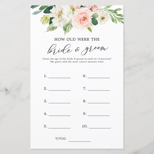 Floral Combien d'âge ont été la mariée et le jeu d (Devant)