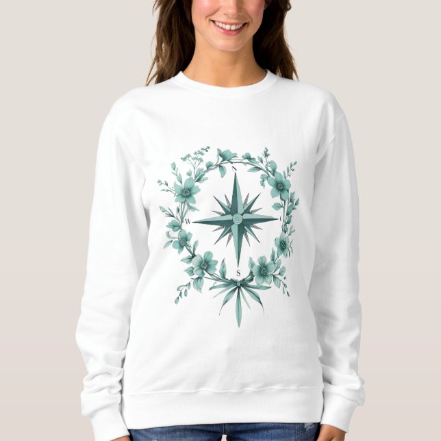 Floral Compass – Women’s Sweatshirt (Devant)