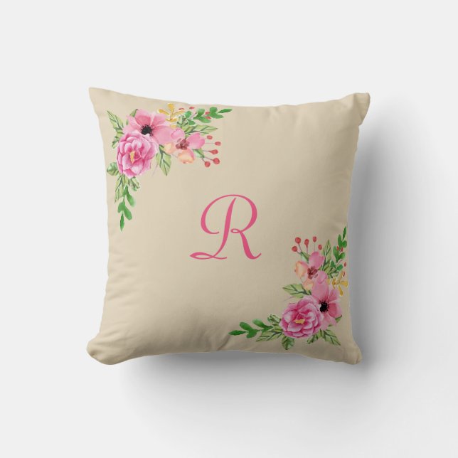 Floral Coussin personnalisé (Recto)