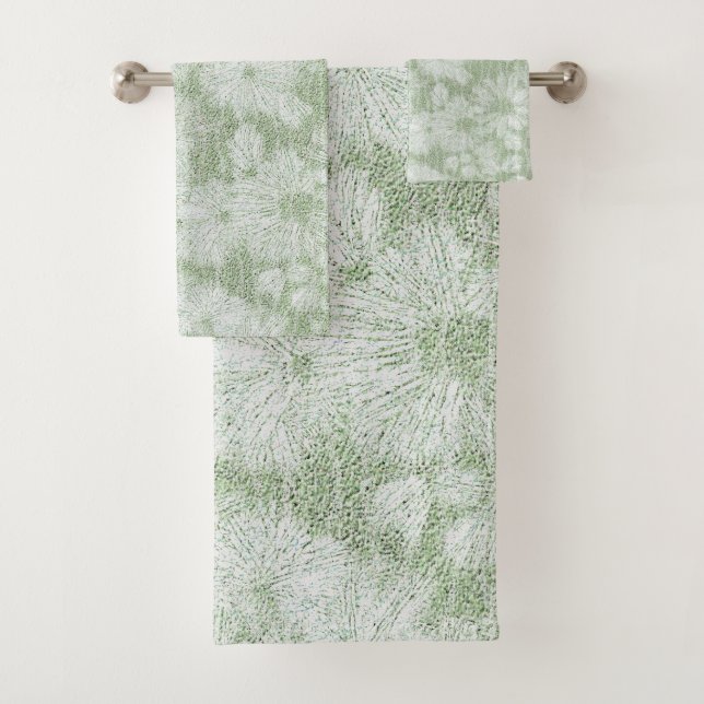 Floral Daisy Velvety LIme Green (En situation)