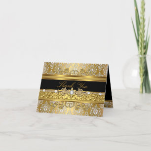 Floral Damask Carte de remerciements