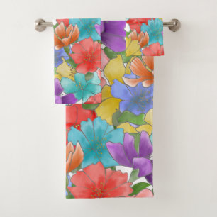 Floral d'aquarelle multicolore moderne