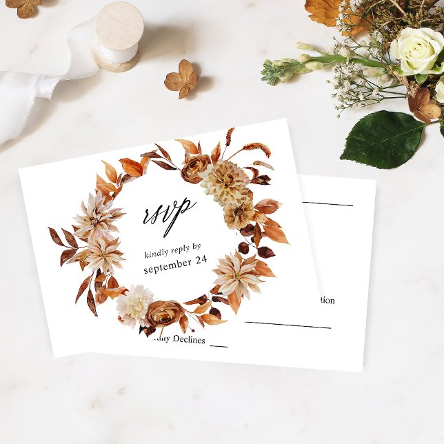 Floral de Chute Beige w Repas RSVP (Créateur téléchargé)