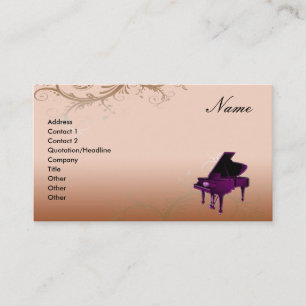 Floral décoratif de carte de visite de piano à