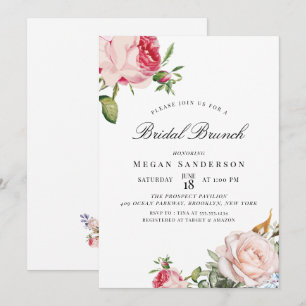 Floral d'été   Invitation de Brunch nuptial
