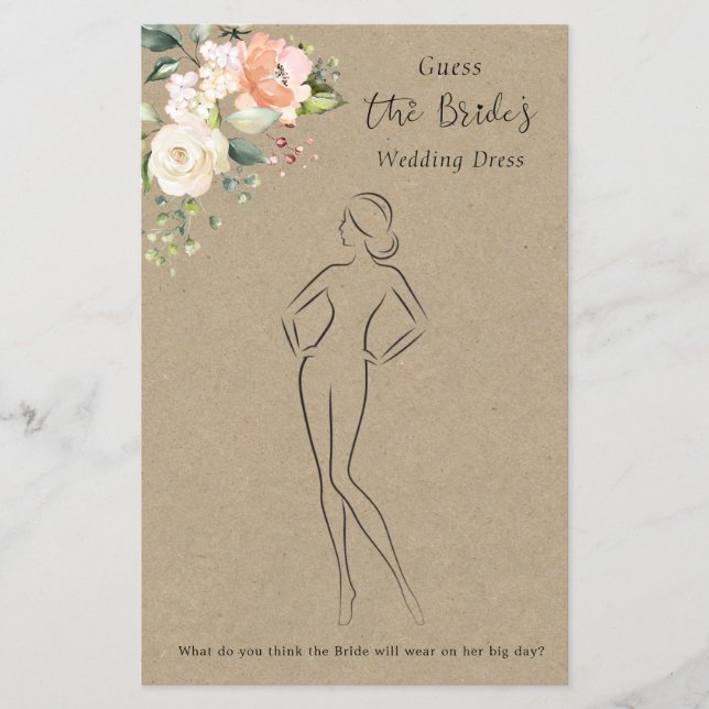 Floral Devinez La Fête des mariées Robe Jeu Stat (Devant)
