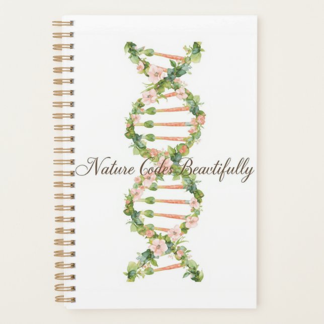 Floral DNA Helix Watercolor Art (Devant)