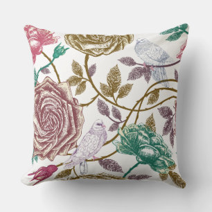 Floral Dove Coussin