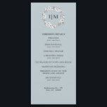 Floral Dusty Blue Monogram Programme de mariage<br><div class="desc">Bouquet botanique sauvage Monogram Wedding Program est simple, romantique et chic. Belle main Les botaniques et les fleurs illustrées encadrent les détails de la cérémonie mariage en faisant une déclaration élégante. Ces programmes de mariage sont parfaits pour des événements de printemps ou d'été, de plein air ou de jardin. Personnalisez...</div>