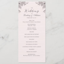 Floral Elegance Wedding Programme