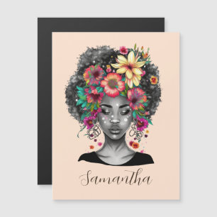 Floral Elegant Afro Femme