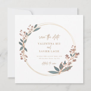 Floral Elegant et simple carte Faire-part de maria