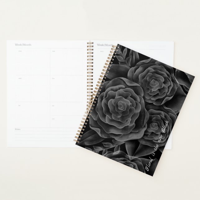 Floral est le nouveau Rose noir - aquarelle (Devant avec enveloppe)