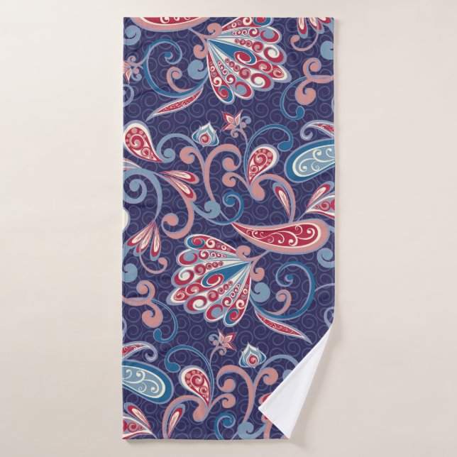 Floral Ethnique : Abstrait Oriental Sans Seamless. (Serviette de bain)