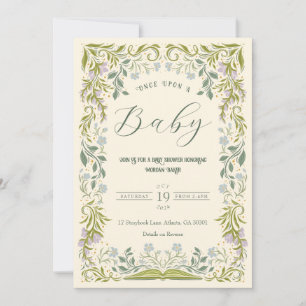Floral Fairytale Livre Baby shower Invitation
