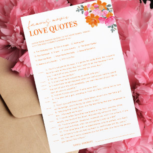 Floral Famous Movie Lootes Citations Fête des mari