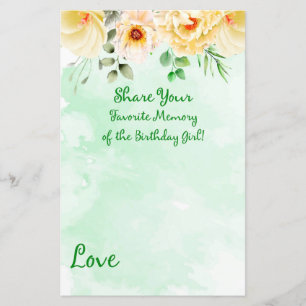 Floral Favorite Mémoire de la fille d'anniversaire