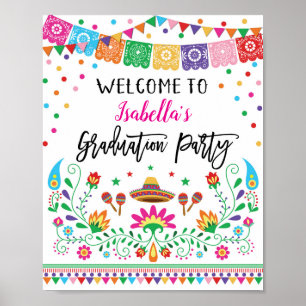 Floral Fiesta Graduation Party Affiche de bienvenu