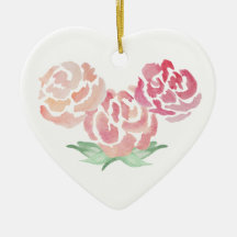 Floral Fleur Coeur Forme Céramique Ornement de vac