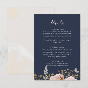 Floral flush moderne   Carte de boîtier pour détai