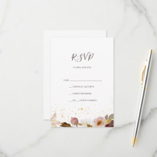 Floral flush moderne   Carte RSVP