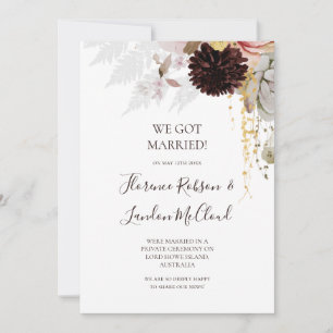Floral flush moderne   Faire-part Elopement