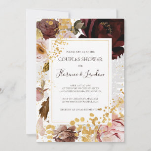 Floral flush moderne   Invitation de douches pour 