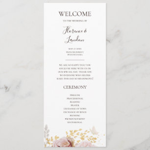 Floral flush moderne Programme de mariage