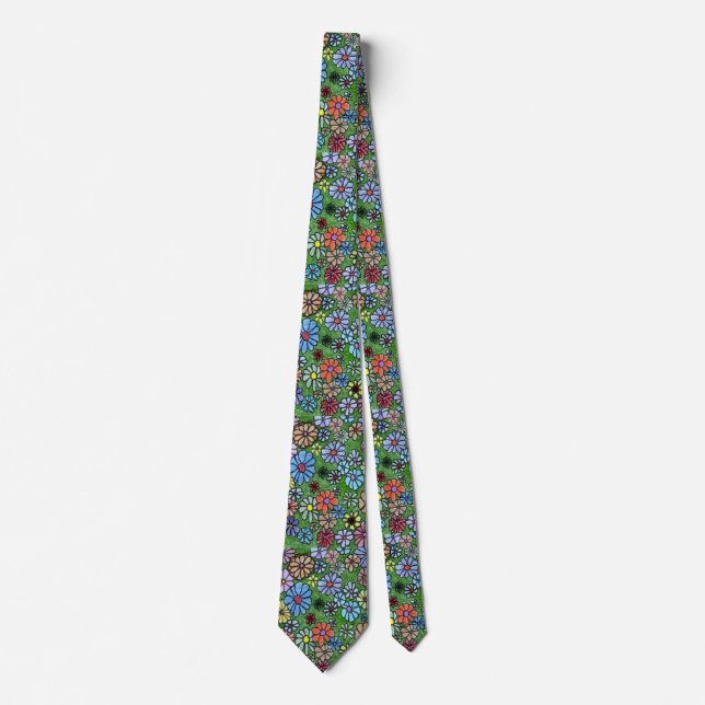 "Floral Fun #2" Flower Garden Cravate (Devant)