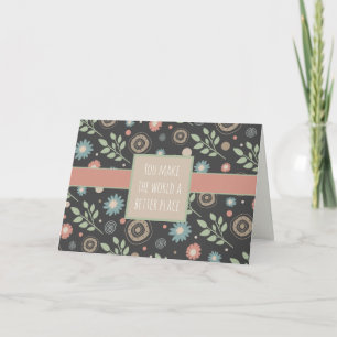 Floral Fun Customisé Inspirivity Carte pour notes