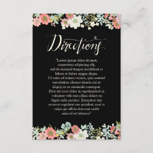 Floral Garden Frontière Mariage Cartes d'itinérair