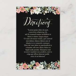 Floral Garden Frontière Mariage Cartes d'itinérair