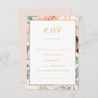 Floral Garden Pastel Chanson Demande RSVP Card