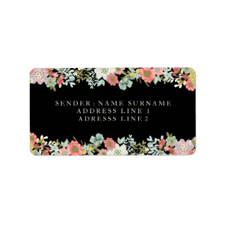 Floral Garden Wedding Retourner Adresse Étiquettes