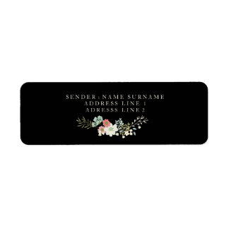 Floral Garden Wedding Retourner Adresse Étiquettes