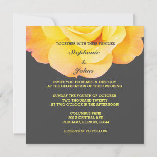 Floral Golden Yellow Orange Grey 2022 Mariage