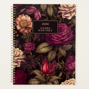 Floral gothique Fleuri Fleur de crème rouge