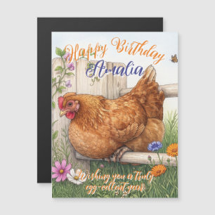 Floral Happy Chicken Brownie Landhouse Anniversair