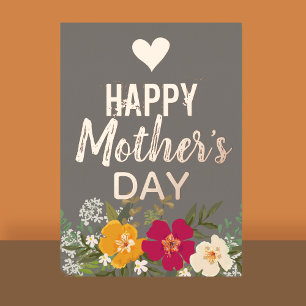 Floral Happy Mother's Day Foil Carte de vacances