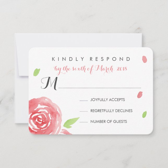 Floral Happy RSVP (Devant)