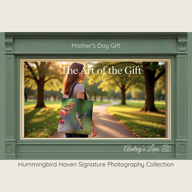 Floral Hummingbird Art Tote Bag Mother's Day Gift (Créateur téléchargé)